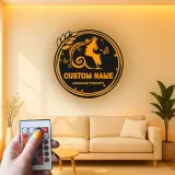 Insegna in metallo LED per terapia di massaggio personalizzata, decorazione per spa, regalo per salone