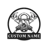 Personalized Firefighter LED Sign | Custom Metal Wall Art for Fire Station | Fireman Retirement Gift