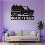 Custom Septic Truck Sign | Personalized LED Metal Wall Art | Gift for Truck Driver | Garage & Man Cave Decor