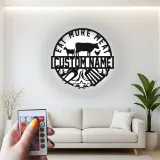Custom BBQ Grill LED Metal Sign | Personalized Farmhouse Kitchen Wall Art | Lighted Meat Lover Decor | Gift for Chef & Grill Master