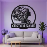 Hair Stylist LED Sign | Custom Metal Salon Decor | Personalized Barber Shop Wall Art | Beauty Studio Gift