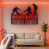 Personalisierte LED-Metall-Wandkunst für Curling-Teams – Sportgeschenk für Athleten, Deko fürs Spielzimmer