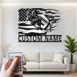 Plaque football personnalisée | Décoration murale en métal LED pour salle de jeux | Déco sportive personnalisée avec prénom | Cadeau pour fan de sport