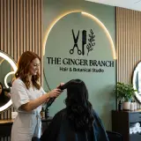 Custom 3D Black Acrylic Salon Sign | Laser-Cut Logo Wall Art for Modern Beauty & Botanical Studios | Premium Business Decor