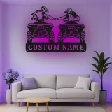 Cartel de metal LED personalizado para motorista de ATV, regalo personalizado para entusiastas del off-road, decoración para garaje o man cave 2