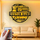 Custom LED Garage Sign | Personalized Metal Car Art | Man Cave Automotive Decor | Gift for Car Enthusiast