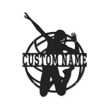 Custom Volleyball Player Led Light Metal Wall Art Personalized Sports Gift for Athletes Game Room Decor 1