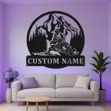 Custom Snowmobile Metal Sign | LED Backlit Wall Art | Personalized Rider Gift for Cabin & Garage Decor
