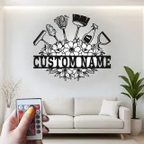 Custom Cleaning Tools Led Light Metal Wall Art Personalized Housewarming Gift Laundry Room Decor