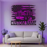 Insegna in metallo LED personalizzata per camion semi, regalo per camionisti, decorazione per garage o man cave 9