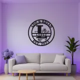 Custom LED Family Name Sign | Metal Monogram Wall Art | Personalized Wedding Gift for Couples | Illuminated Living Room Decor