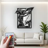 Personalisierte LED-beleuchtete Metall-Wandkunst mit Color-Guard-Silhouette – Geschenk für Performer und Schlafzimmerdeko
