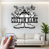 Personalized Gardener Name Sign with LED | Custom Metal Wall Art for Garden | Outdoor Patio Decor Gift