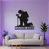 Panneau en métal personnalisé pour pompier | Décoration murale LED personnalisée | Décor de caserne et cadeau pour premier intervenant