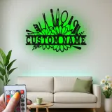 Enseigne de salon personnalisée | Décoration murale LED en métal pour coiffeur | Décor de studio beauté | Cadeau pour coiffeur