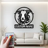Custom Sheep Metal Sign | LED Farmhouse Wall Art for Barn & Ranch | Personalized Country Home Decor