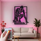 Runner LED Metal Wall Art | Personalized Sprinter Sign | Custom Track Athlete Gift | Modern Sports Decor for Room