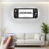 Cartel personalizado para gamer | Arte mural LED de metal para sala gaming | Decoración personalizada para consola | Regalo para gamer adolescente