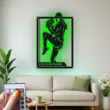 Custom Baseball Pitcher Led Light Metal Wall Art Personalized Gift for Sports Fans Game Room Decor