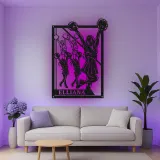 Décoration murale en métal personnalisée avec rétroéclairage Cheerleader - Cadeau de cheerleading pour sa chambre ou décoration de gym