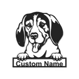 Cartel de metal LED personalizado con Beagle, regalo para amantes de los perros, decoración para sala de estar