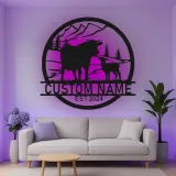 Custom Farm Scene Led Light Metal Wall Art Personalized Rancher Gift Rustic Home Decor for Farmhouse