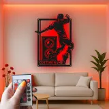 Letrero LED personalizado de bailarín de hip hop | Decoración mural de metal a medida | Decoración para estudio de danza | Luz para habitación juvenil