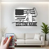 Décoration murale en métal personnalisée pour escrimeur avec rétroéclairage - Cadeau unique pour les passionnés d'escrime