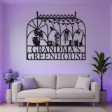 Insegna in metallo per serra personalizzata | Regalo LED per giardiniera per nonna | Arte da parete personalizzata per amanti delle piante | Arredo farmhouse moderno