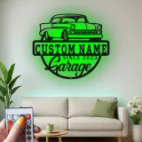 Insegna in metallo LED personalizzata per auto classiche regalo per appassionati di auto decorazione per garage 3