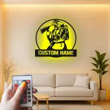 Personalized Firefighter LED Sign | Custom Metal Wall Art for Man Cave | Fire Station Decor | Hero Gift