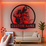 Décoration murale en métal LED personnalisée pour soudeur - Cadeau pour passionnés de soudage, décoration de garage ou d'atelier
