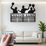 Décoration murale en métal personnalisée avec éclairage LED pour joueurs de basketball - Cadeau personnalisé pour fans de sport