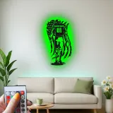Cartel de Jugador de Fútbol Personalizado de Metal | Arte Mural LED para Habitación de Adolescentes | Nombre y Número Personalizados de Atleta | Decoración para Man Cave de Fanático del Deporte