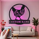 Cartel de metal LED Silueta de Pollo Personalizado Regalo de Granja Decoración de Cocina o Jardín
