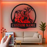 Custom Goat LED Metal Sign | Personalized Farmhouse Wall Art | Rustic Barn Decor for Goat Lovers | Hand-Crafted Metal Artwork