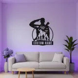 Insegna LED Personalizzata per Soldato Salutante | Arte in Metallo con Bandiera Americana Personalizzata | Decorazione Militare Patriottica | Regalo per Veterani