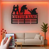 Insegna in metallo personalizzata LED Judo Grappling Regalo per Arti Marziali Decorazione per Palestra o Dojo
