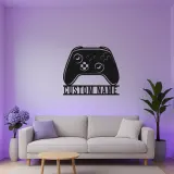 Personalisierte Gamer-Tag LED-Schild | Individuelle Spielcontroller Metall-Wandkunst | Videospiel Raum Dekoration für Teenager | RGB hinterleuchtetes Gaming-Setup