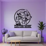 Personalized MMA Fighter Metal Sign | LED Wall Art for Gym & Home | Custom Martial Arts Decor | Gift for Athlete Coach