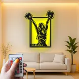Cartel de metal LED personalizado para animadoras, regalo de animación para su habitación de adolescente o decoración de sala de animación
