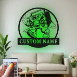 Personalisierte Boombox LED Licht Metall Wandkunst für Musikliebhaber