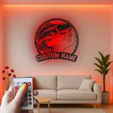 Custom Catfish LED Metal Sign | Personalized Fisherman Gift | Lake House Decor | Lighted Cabin Wall Art