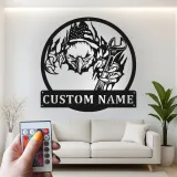 Custom Eagle with Wrench Led Light Metal Wall Art Patriotic Gift for Mechanics Garage Decor