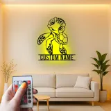 Custom Sea Turtle LED Sign | Metal Nursery Decor | Personalized Kids Room Light | Ocean Animal Wall Art