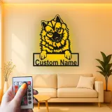 Cartel de metal LED personalizado de Pastor Alemán, regalo para amantes de los perros, decoración para la sala de estar