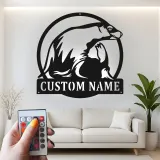 Arte de Metal LED de León Marino | Cartel de Decoración Costera Personalizado | Regalo de Casa de Playa de Vida Marina