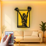 Cartel de metal LED personalizado para animadoras, regalo de animación para su habitación de adolescente o decoración de sala de animación