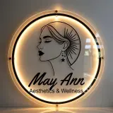 Individuelles LED hinterleuchtetes Acryl Firmenzeichen | Personalisierter 3D runder Neon-Effekt | Premium Salon & Büro Wanddekoration