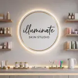 Custom Backlit Business Sign | Acrylic & Metal | Modern Salon, Office, Studio Decor | Personalized 3D Illuminated Logo
